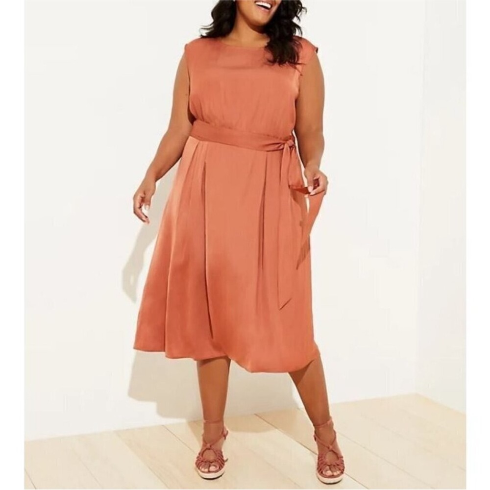 LOFT Rust Sleeveless Dress